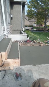Custom poured concrete structural steps